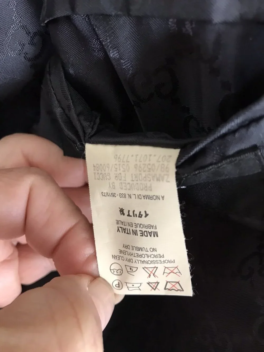 Gucci 46 US 36 Black Tux Tuxedo sharp sport dress coat jacket Italy READ flaws